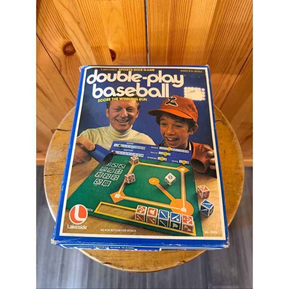 Lakeside Double-Play Baseball Dice Board Game 8296 Vintage 1979 incomplete (6518